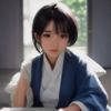 黄果短剧官网内容主编林默，女性，三十岁左右，戴着眼镜，在书架前微笑，看起来干练又亲切